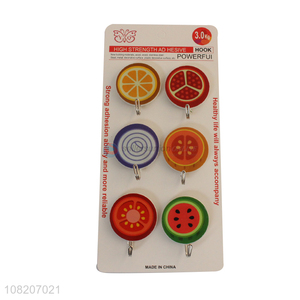 High quality round plastic wall hooks sticky hooks for sale