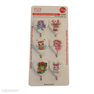 Online wholesale heart shape household sticky hooks