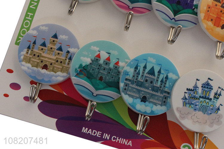 China products castle pattern wall mounted sticky hooks