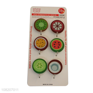 New products round plastic heavy duty household sticky hooks