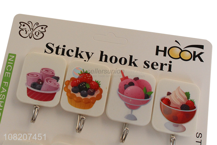 Hot sale 8pieces wall mounted sticky hooks for household