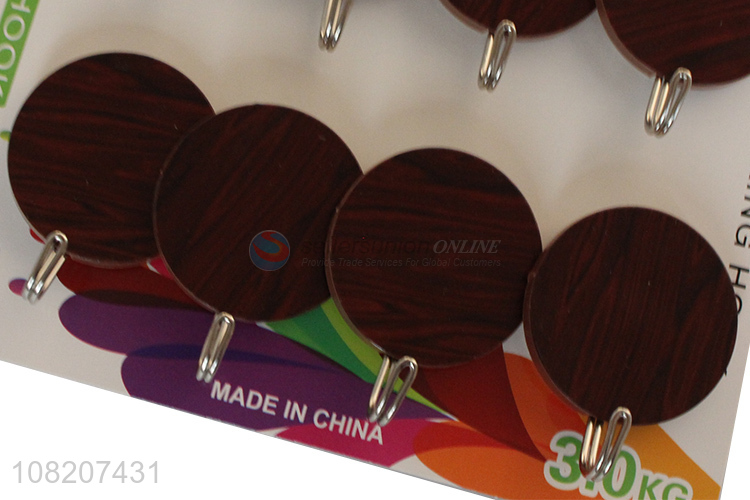 Top products round fashion wall mounted sticky hooks