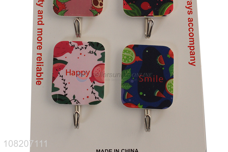 New products 6pieces self adhesive wall sticky hooks for sale