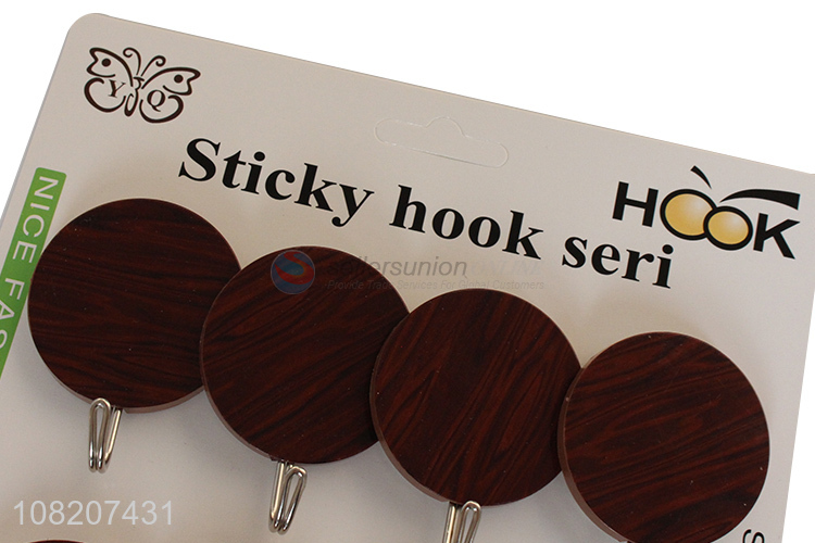 Top products round fashion wall mounted sticky hooks