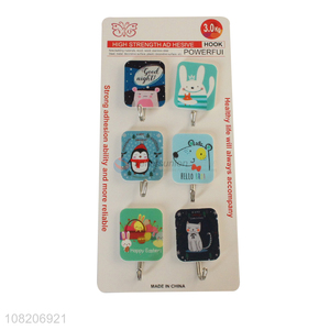 Yiwu factory cute design wall sticky hooks for household