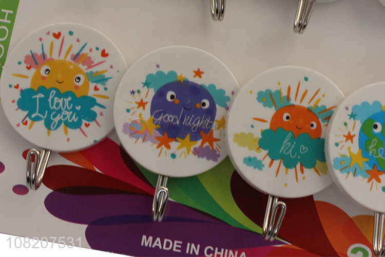 Yiwu wholesale 8pieces fashion wall mounted sticky hooks