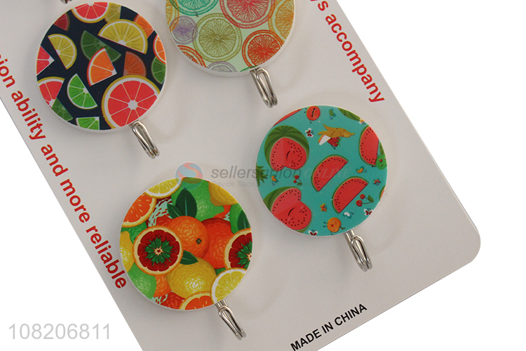 Hot items round plastic hanger wall mounted sticky hooks