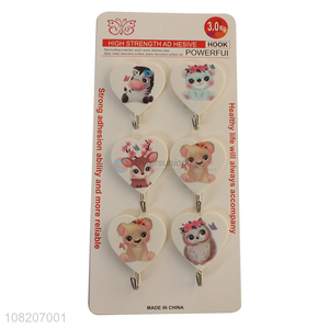 Factory direct sale heart shape cartoon wall sticky hooks