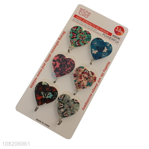 Best price heart shape household wall sticky hooks for sale
