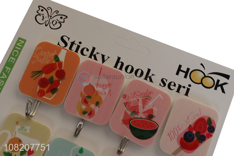 Factory direct sale 8pieces household wall door sticky hooks