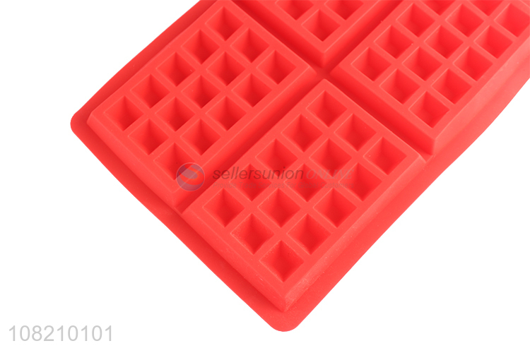 Hot selling food grade silicone waffle mould kitchen cake baking moulds