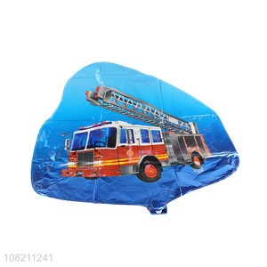 Custom Fire Truck Pattern Foil Balloon Birthday Party Decoration