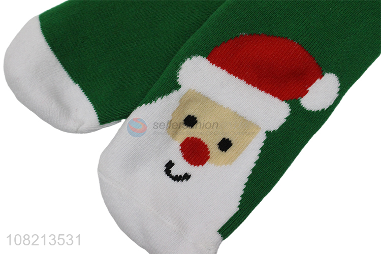 Good price christmas style cartoon cute women tube socks