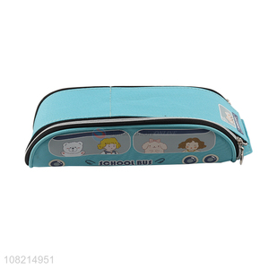 Cute Bus Shape Pencil Bags Fashion Double Zipper <em>Pen</em> <em>Bag</em>