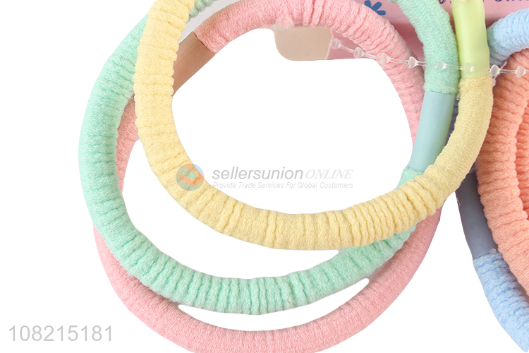 Fashion Style 6 Pieces Colorful Hair Ring Hair Rope Set