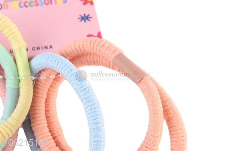 Fashion Style 6 Pieces Colorful Hair Ring Hair Rope Set