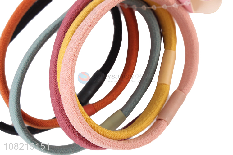 Popular 6 Pieces Elastic Hair Rope Cheap Hair Tie