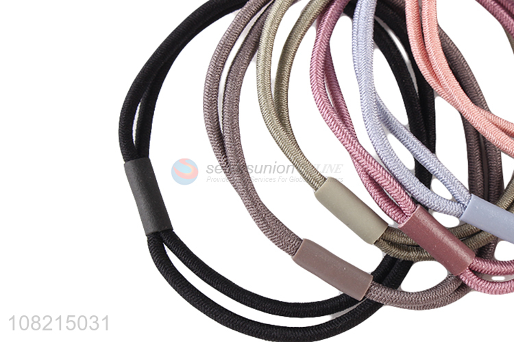 Best Quality 6 Pieces Elastic Hair Rope Hair Tie For Sale