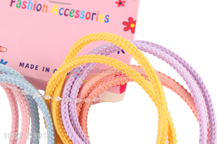 Good Quality Colorful Hair Tie Elastic Hair Ring For Girls