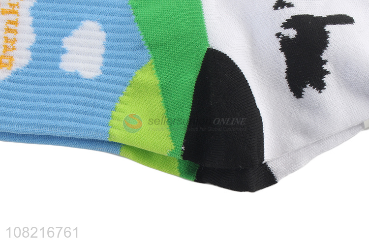 Good Quality Breathable Cotton Socks Fashion Ladies Crew Socks