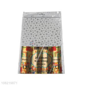 Good selling star pattern sparkling packaging paper for gifts