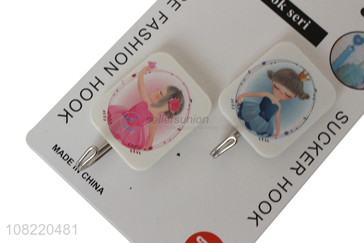Yiwu market cute hanging hooks plastic sticky hooks for bathroom