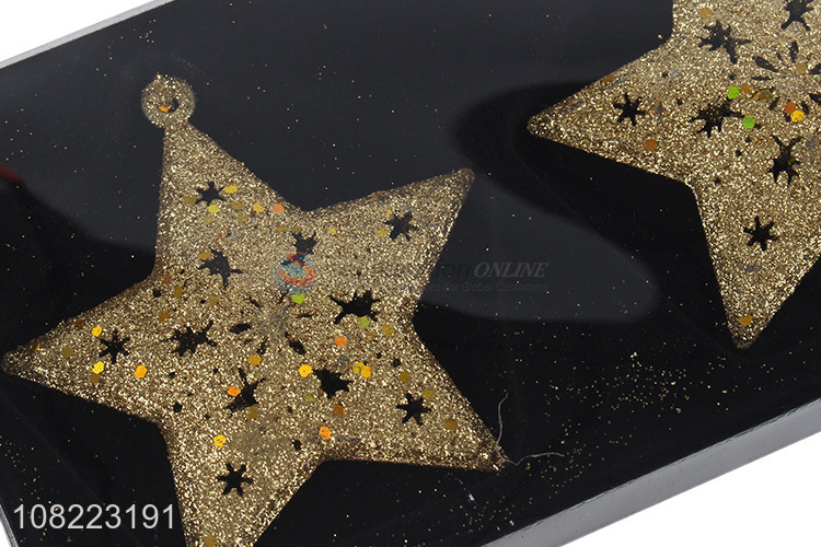 Hot Selling Hollow Out Five-Pointed Star Christmas Hanging Decoration