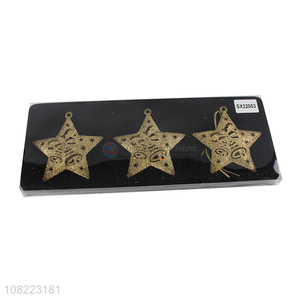 Custom 3 Pieces Five-Pointed Star Christmas Hanging Ornament