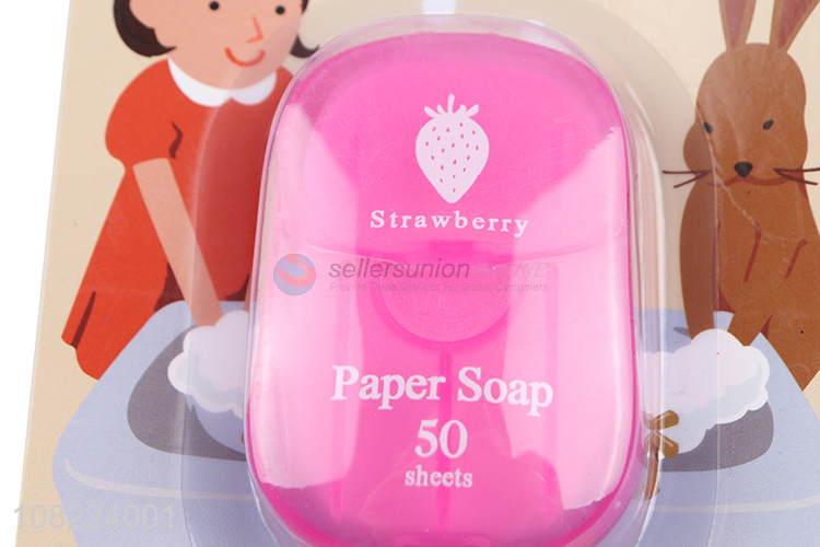 Yiwu direct sale portable disposable boxed paper soap