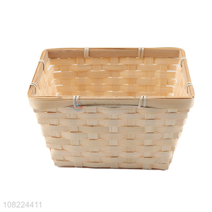 Good quality natural woven bamboo storage basket sundries storage basket