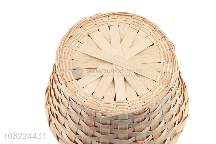 Factory price weaving bamboo storage basket handmade storage container