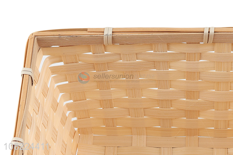 Good quality natural woven bamboo storage basket sundries storage basket