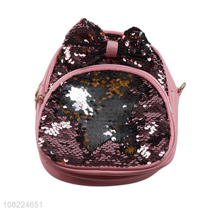 Factory price cute glitter sequin messenger bag crossbody shoulder bag