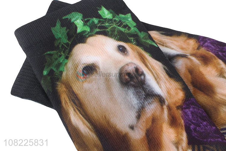 Factory supply comfortable dog printed socks for men and women