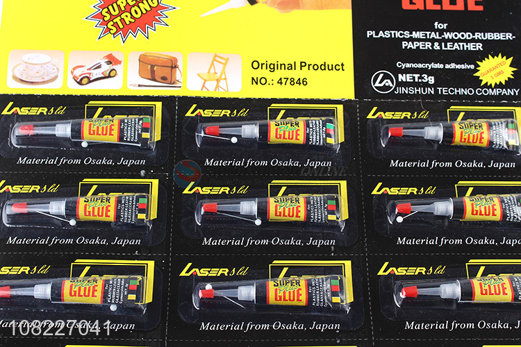 Low price 12pieces non-toxic high strength super glue for sale