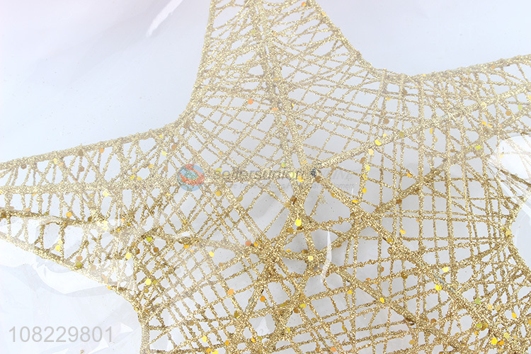 Good price gold glitter star tree topper ornaments for Christmas