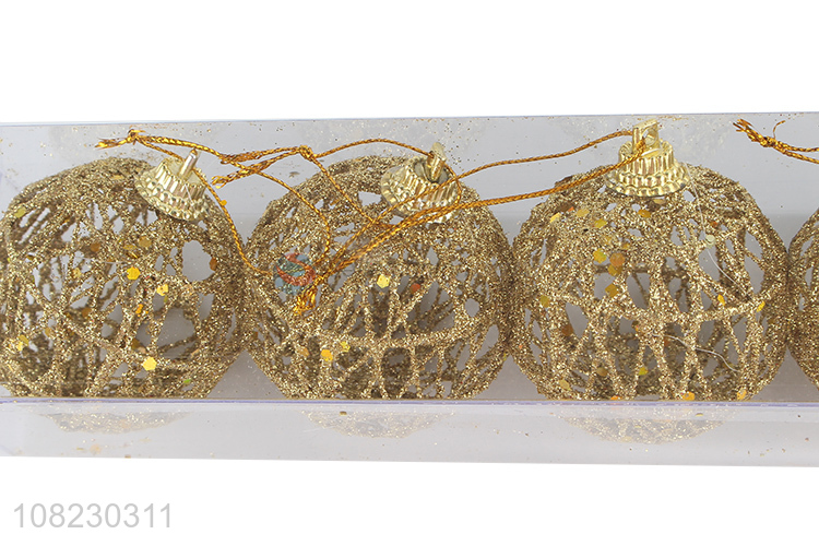 New arrival Christmas decoration ball hollowed out metal wire balls