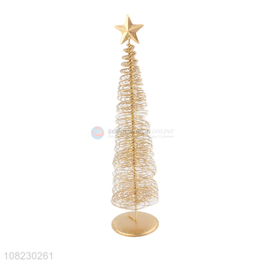 Factory supply little metal wire Christmas tree desktop iron Xmas tree