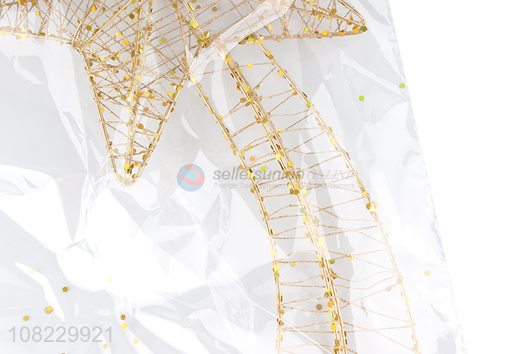 Good quality gold tree topper star Christmas treetop decorations