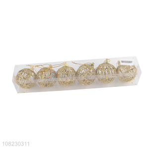 New arrival Christmas decoration ball hollowed out <em>metal</em> wire balls