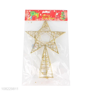 Best selling Christmas star tree topper Xmas tree ornaments