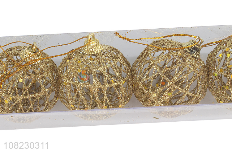 New arrival Christmas decoration ball hollowed out metal wire balls