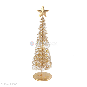 Customized home decorations metal wire Christmas tree iron crafts