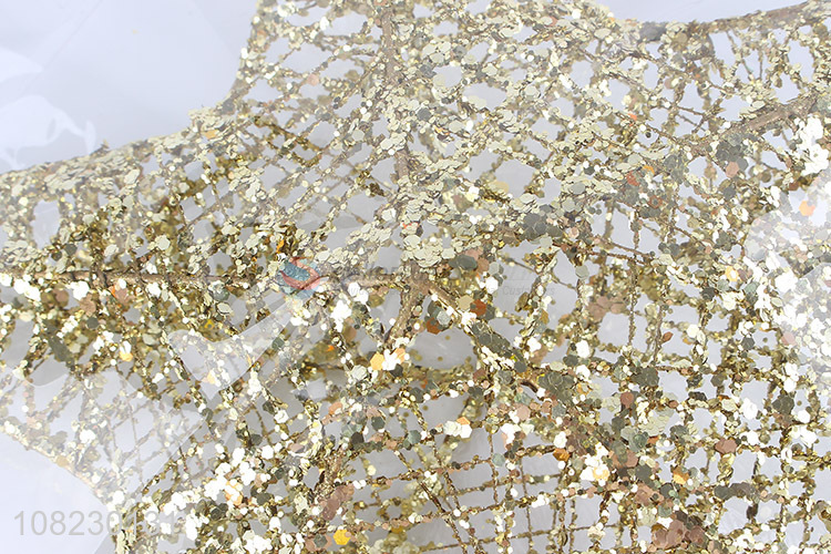 Best selling Xmas tree decoration gold glitter Christmas tree star