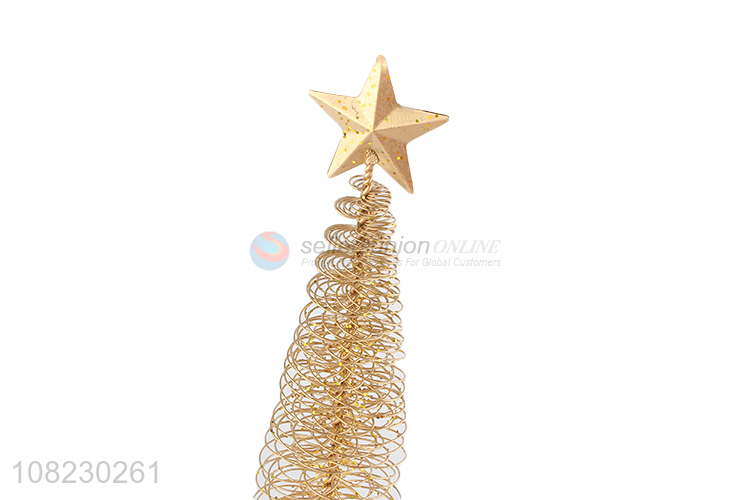 Factory supply little metal wire Christmas tree desktop iron Xmas tree