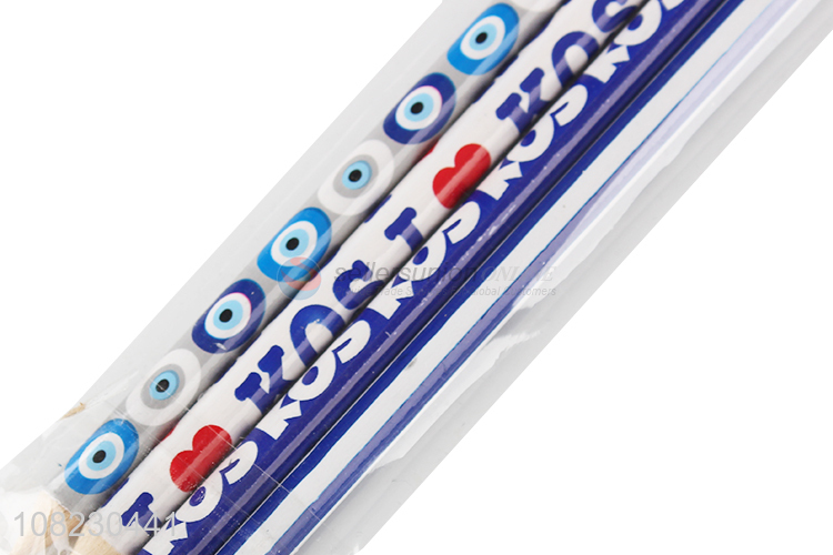 Factory Price 4 Pieces Wooden Pencil Set For School And Office