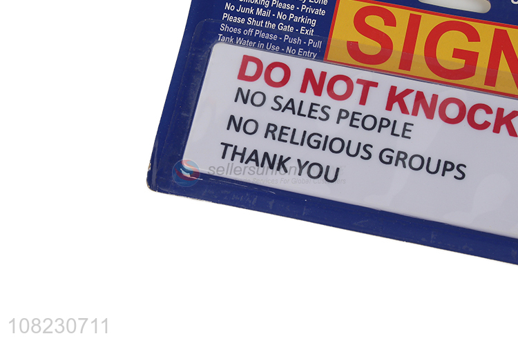 Yiwu wholesale do not knock sign door plates sign board