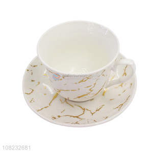 Best selling marbling ceramic coffee cup set for hotel and restaurant