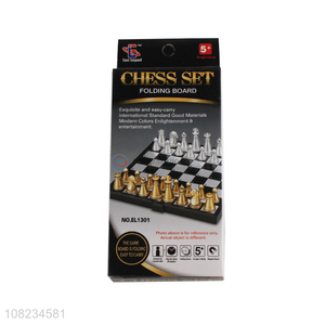 New arrival educational chess set with folding board