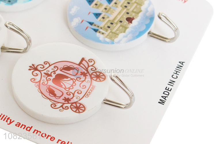 New Design 4 Pieces Round Sticky Hooks Self Adhesive Hook